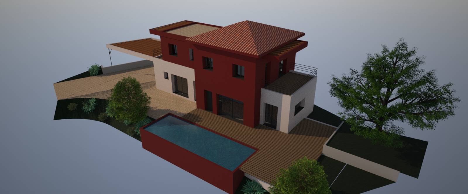 Construction d'une maison à ossature bois de 130 m² à Saint Blaise (06)