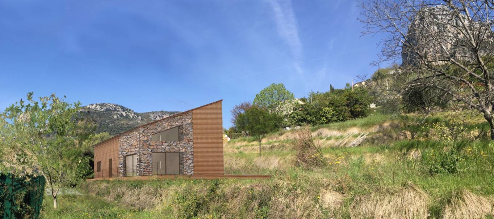 Construction d'une maison à ossature bois de 96 m² à Saint Jeannet (06)