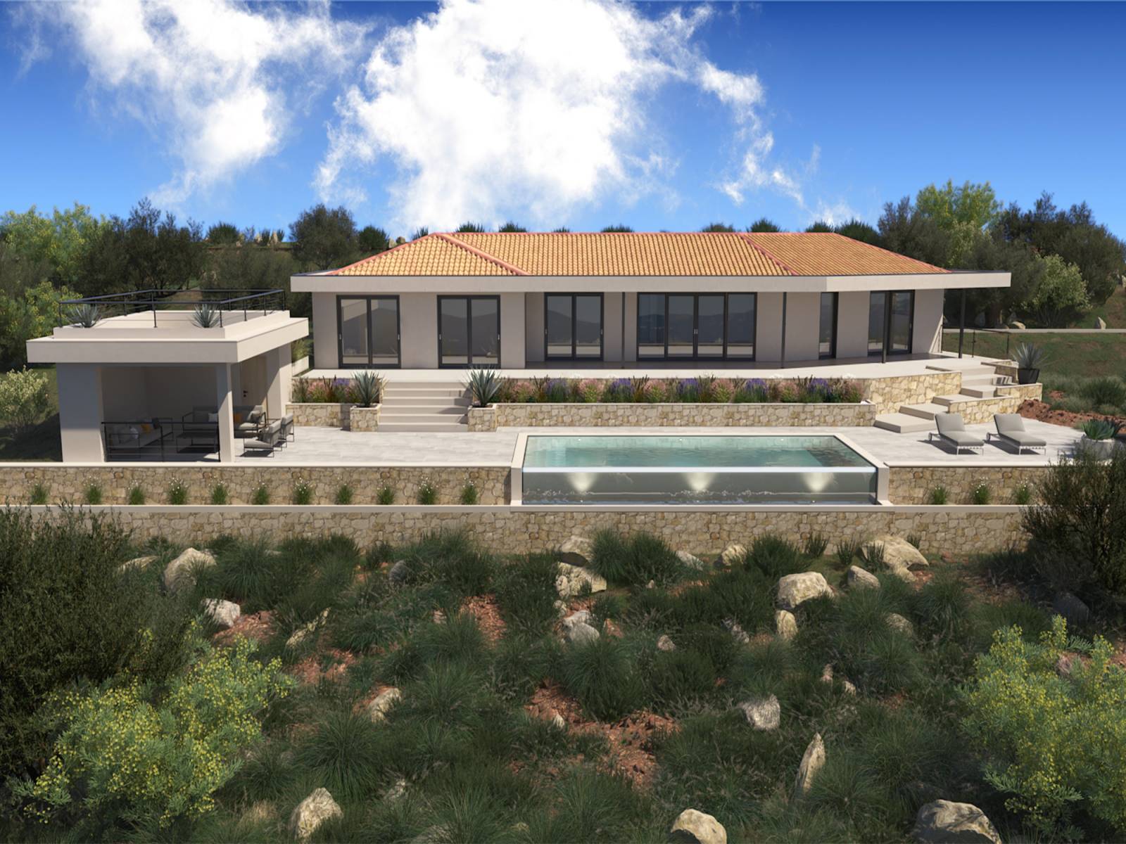 Villa Bekowood contemporaine de plain-pied aux Adrets de l'Esterel Var