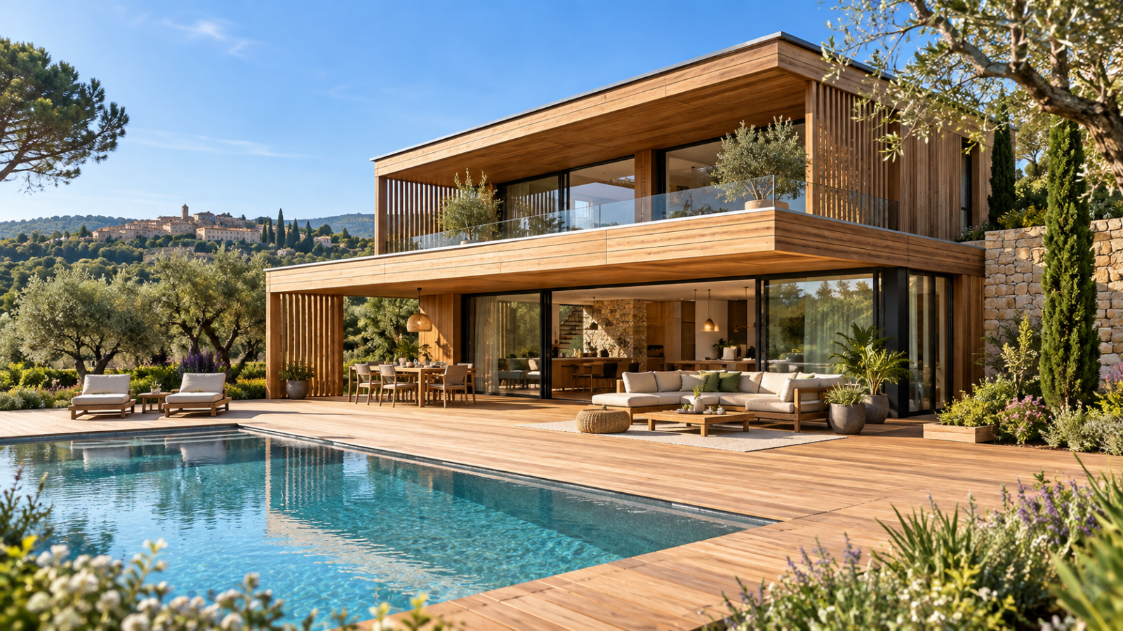 Constructeur de maison contemporaine en bois à Valbonne
