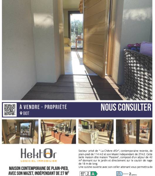 Vente maison PopUp by Bekowood à Biot Alpes-Maritimes