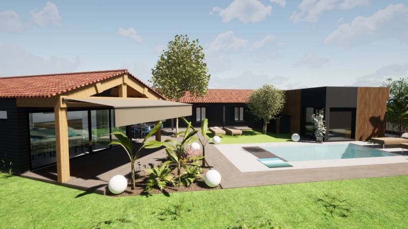 Rénovation d'une maison ossature bois à Pégomas Alpes Maritimes