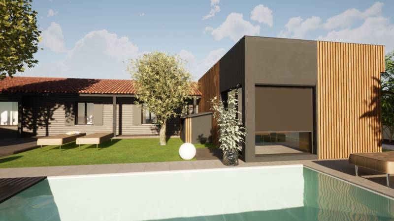 Rénovation d'une maison ossature bois à Pégomas Alpes Maritimes