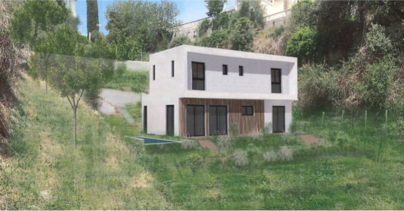 Construction d'une maison à ossature bois à étage à Nice (06)
